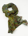 Kimberley Grass & Leaves – Silk Chiffon Scarf – Designed by Lena Andrews