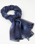 Ripple Coral – Silk Chiffon Scarf – Designed by Helena Geiger