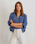 Pilbara Wildflowers Bomber Jacket showcasing colourful botanical artwork inspired by Western Australia's native flora.