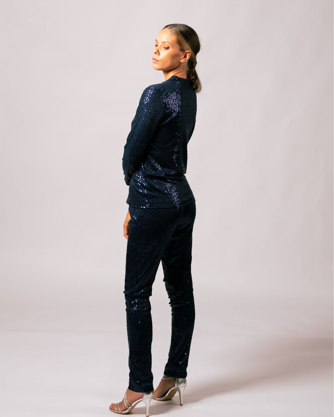 Sequin Pants - Navy Blue