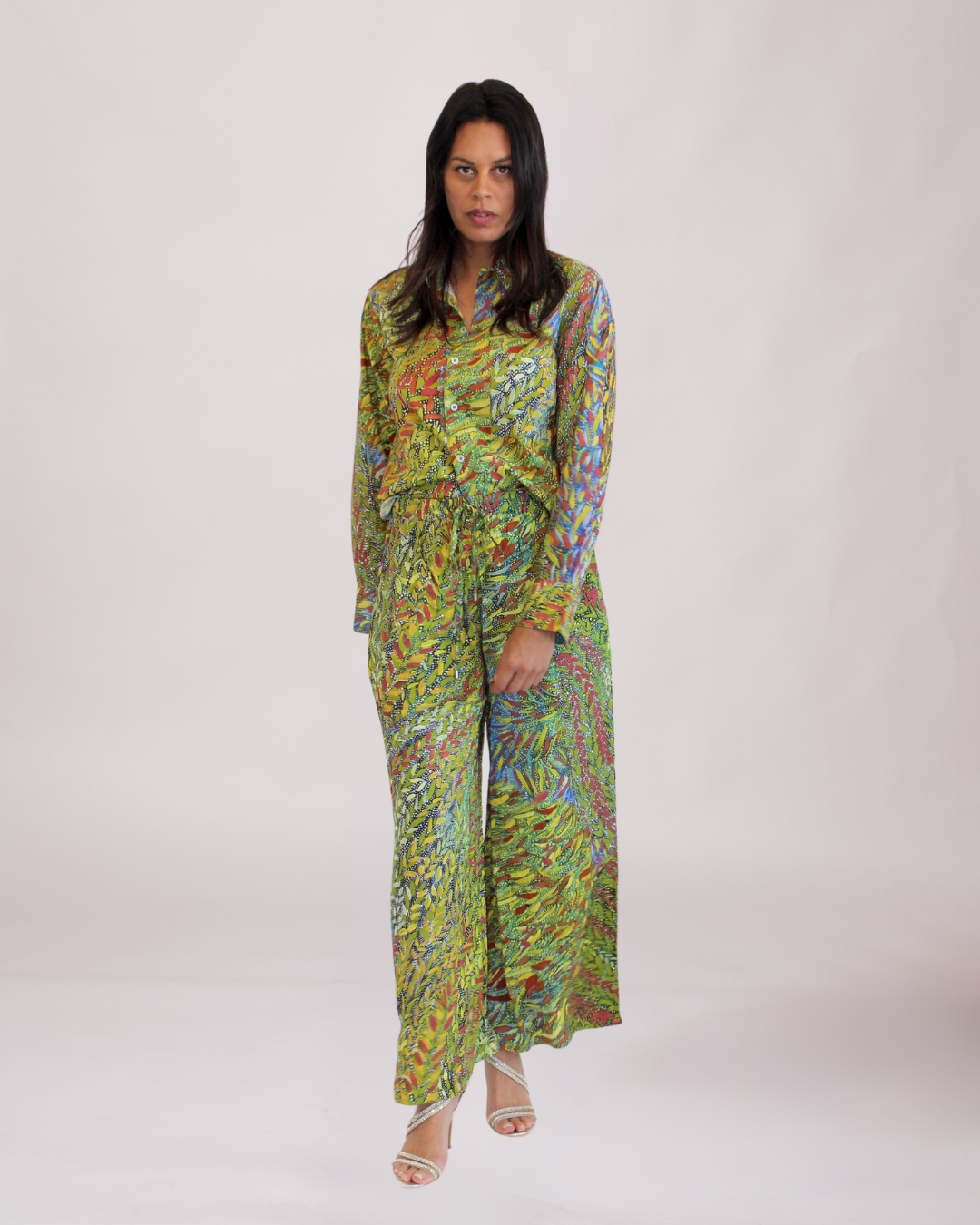 Jamie Full Sleeve Shirt - Kimberley Grass and Leaves