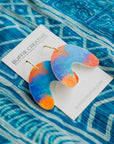 Contemporary U-shaped Makuru earrings by Buffie Punch, celebrating Australian First Nations art and culture.
